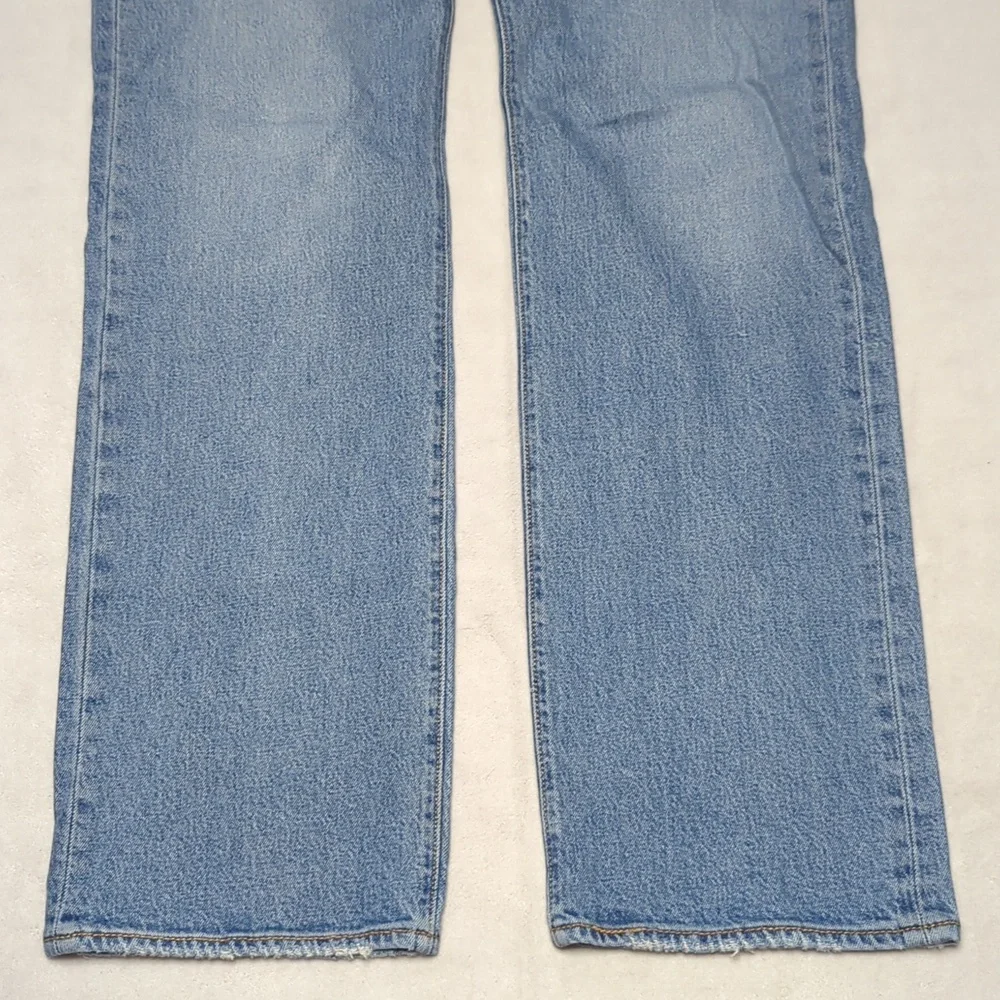 Levi's 501‎ Classic Straight Leg Light Blue Distressed Mens Jeans Size 36